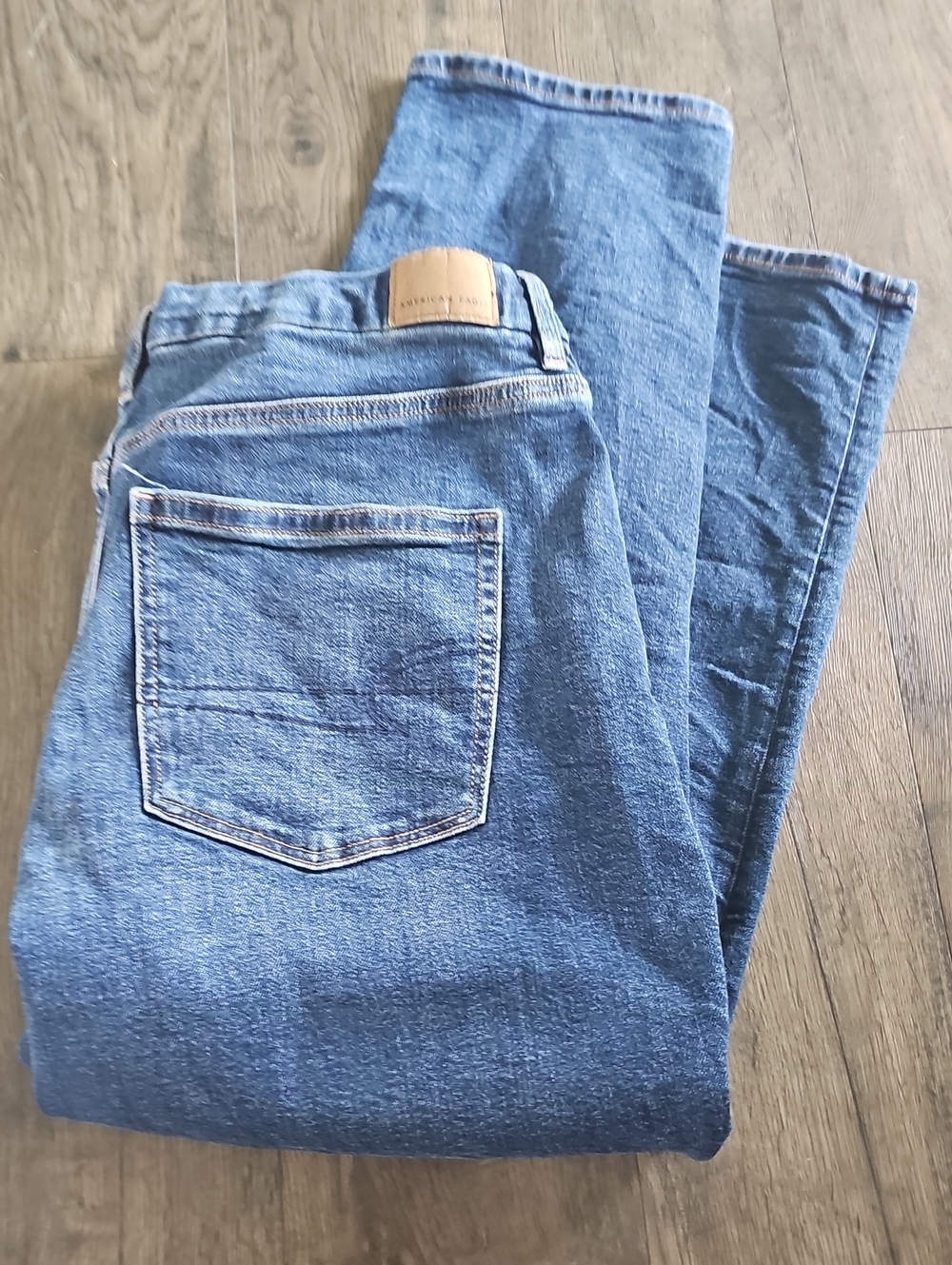 American Eagle Outfitters 14 Short Straight Jeans Curvy Mom Stretch
